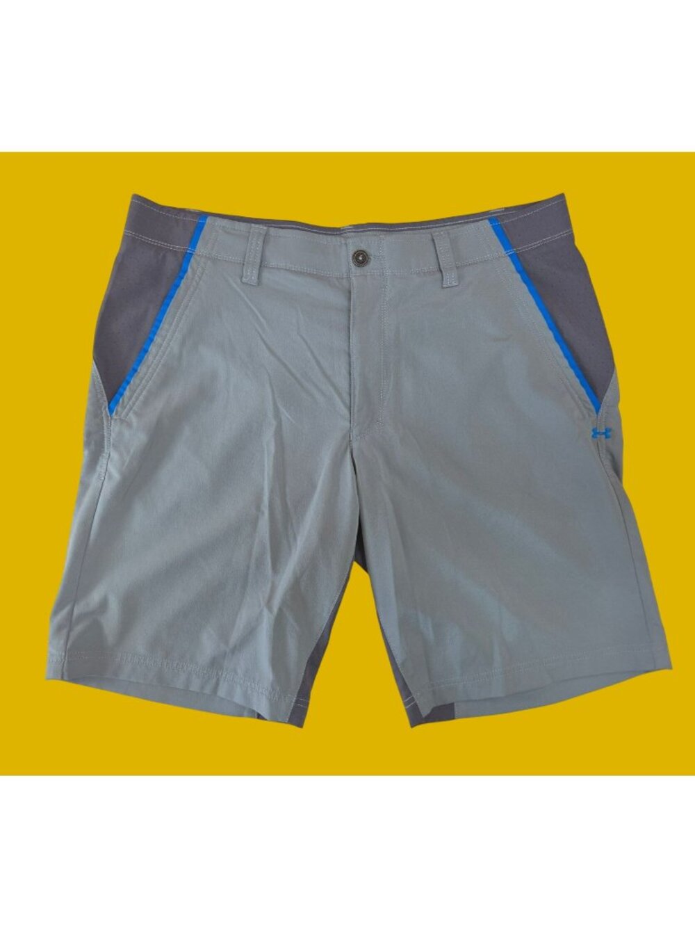 Under Armour Mens Gray Athletic Shorts 38